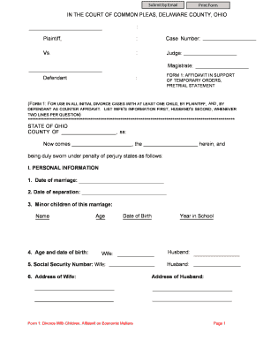 Notarized affidavit of domestic partnership - F 1 F - Dissolution Divorce Attorney Ohio Delaware County