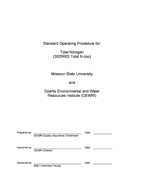 Total Nitrogen - oewri missouristate