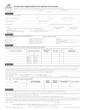 Employee Application for Group Health Insurance