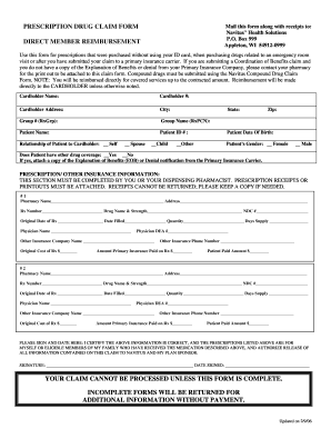 Prescription Drug Claim Form