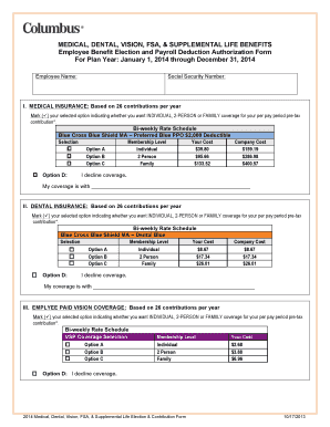 Employee Benefit Election and Payroll Deduction Authorization Form