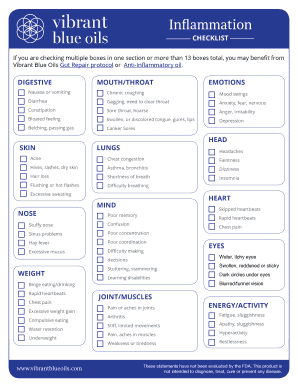 Inflammation Checklist