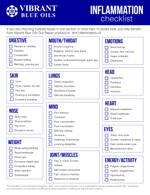 Inflammation Checklist