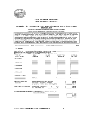 Massachusetts Income and Expense Questionnaire