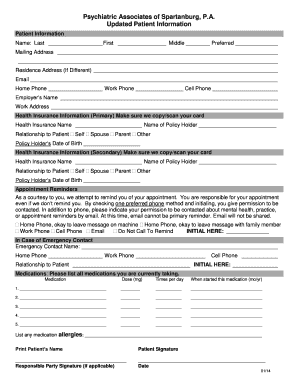 Patient Information Form