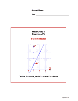 Math Grade 8 Functions Quiz