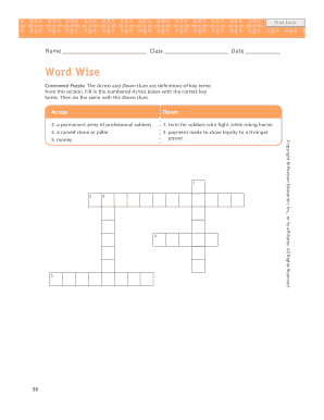 History Journal Crossword Puzzle