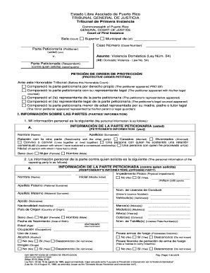 Petición de Orden de Protección