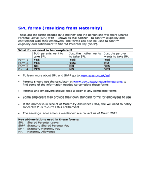 UK Shared Parental Leave Forms