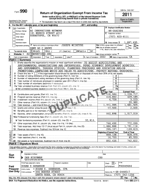 Form 990 2011