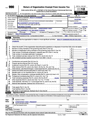 Check if applicable C Name of organization REALITY - realitychangers