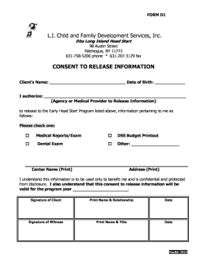 Consent to Release Information