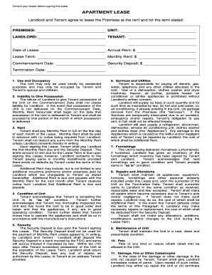 Apartment Lease Agreement