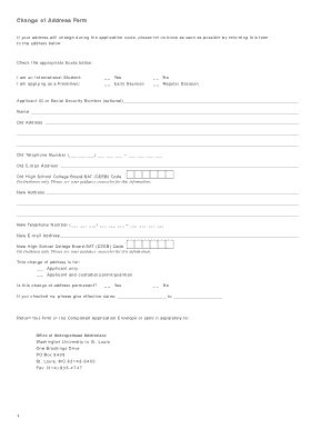 Change of Address Form