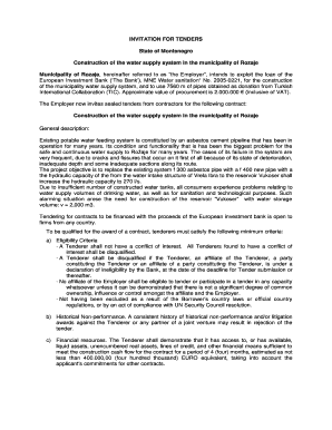 Nbi authorization letter sample - INVITATION FOR TENDERS State of Montenegro Construction of