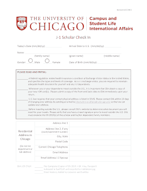 J-1 Exchange Visitor Health Insurance Form