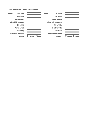 Additional Children Form