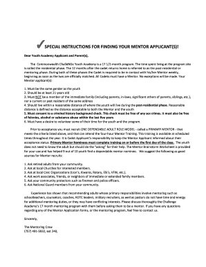 Finding a Mentor Worksheet