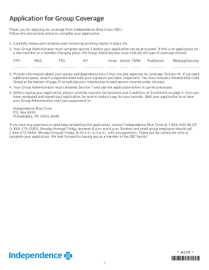 Application for Group Coverage