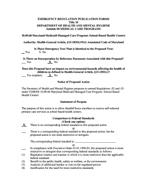 Maryland Medicaid Managed Care Program School-Based Health Centers