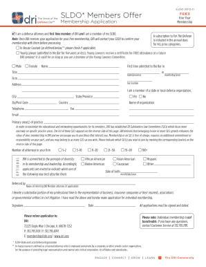 DRI Free Membership Application