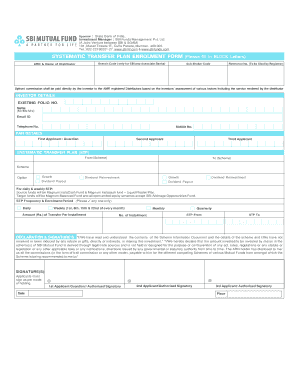 Systematic Transfer Plan Enrolment Form