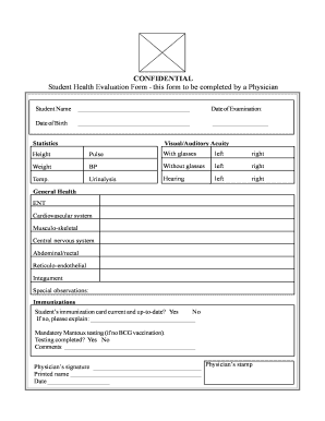 Weight tracking template - CONFIDENTIAL Student Health Evaluation Form this form to - asd edu