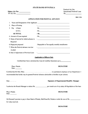Festival Advance Application