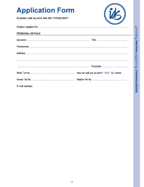 Employment Application Form