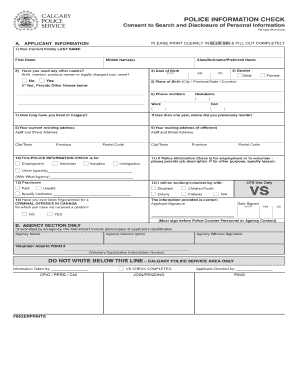 Police Information Check Consent Form