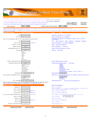 India Visa Application Form