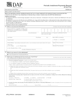 Nursing for dummies - Periodic Installment Pmt Request Form - dapretirementcom