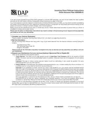 Direct Rollover Instructions