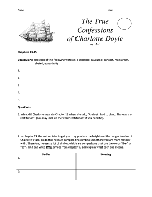 The True Confessions of Charlotte Doyle Reading Guide
