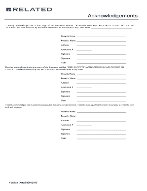 Window Guards Required Lease Notice to Tenant