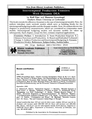 Quarterly Journal of Economics Subscription Form