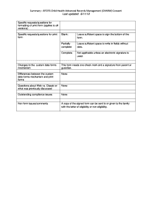 Child Health Advanced Records Management Consent