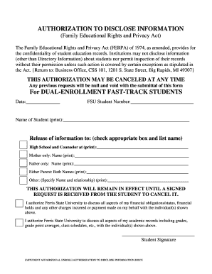 Authorization to Disclose Information