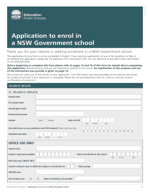 NSW Government School Enrolment Application