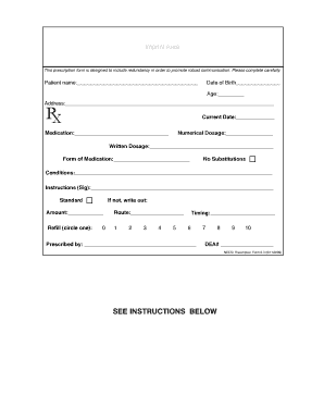 NECSI Prescription Form