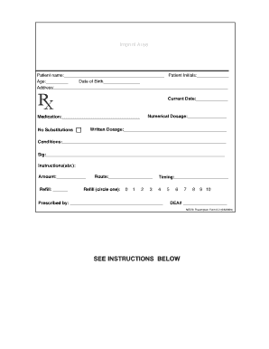 NECSI Prescription Form