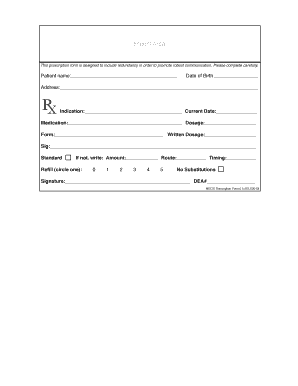 NECSI Prescription Form
