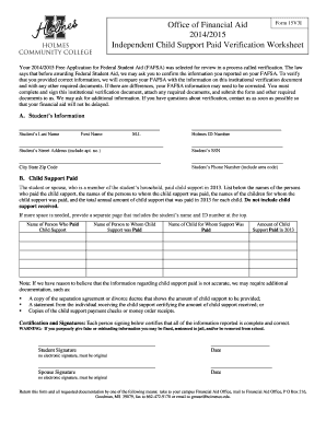 Sample of application letter - Office of Financial Aid Form 15V3I 20142015 Independent - holmescc