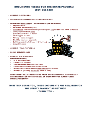 SHARE Program Application