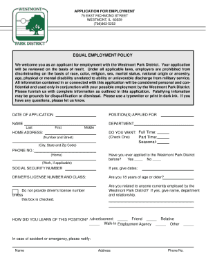 Application for Employment