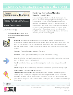 Deconstructing Standards Activity Guide