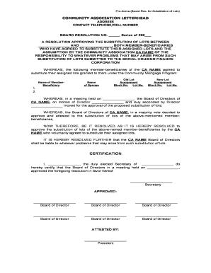 BOARD RESOLUTION NO Series of 200 A RESOLUTION