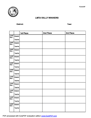 Form 7 District Rally Winners - lmtaorg