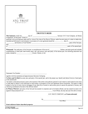 Trustee's Deed Form