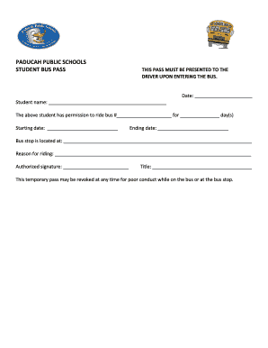 Student Bus Pass